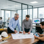 Bureau d’études structure intervenant sur un chantier de construction